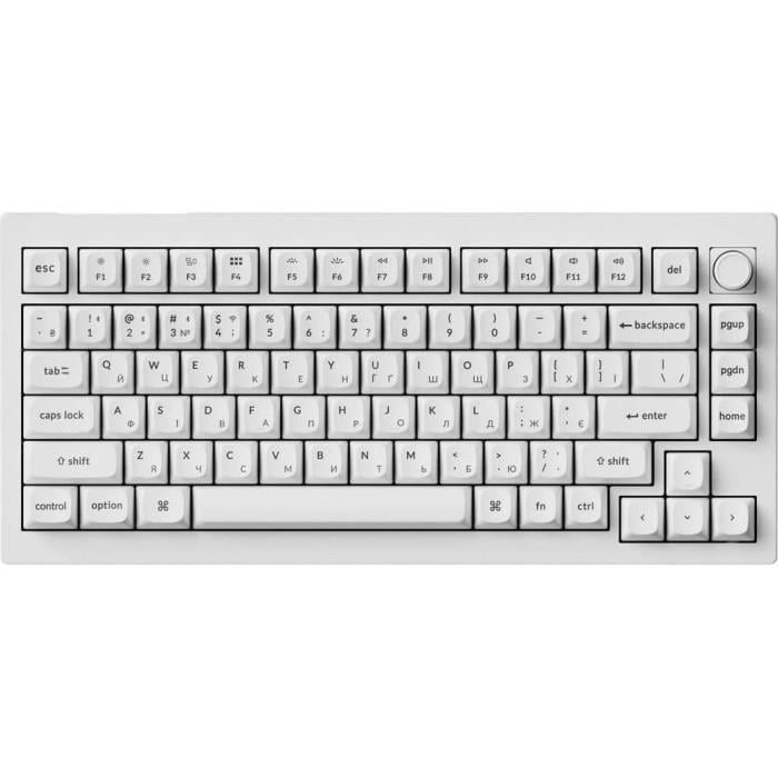 Клавиатура Keychron V1 Ultra Bluetooth 2,4 ГГц USB Type-C White (36293644) Клавиатура Keychron V1 Ultra Bluetooth 2,4 ГГц USB Type-C White (36293644)