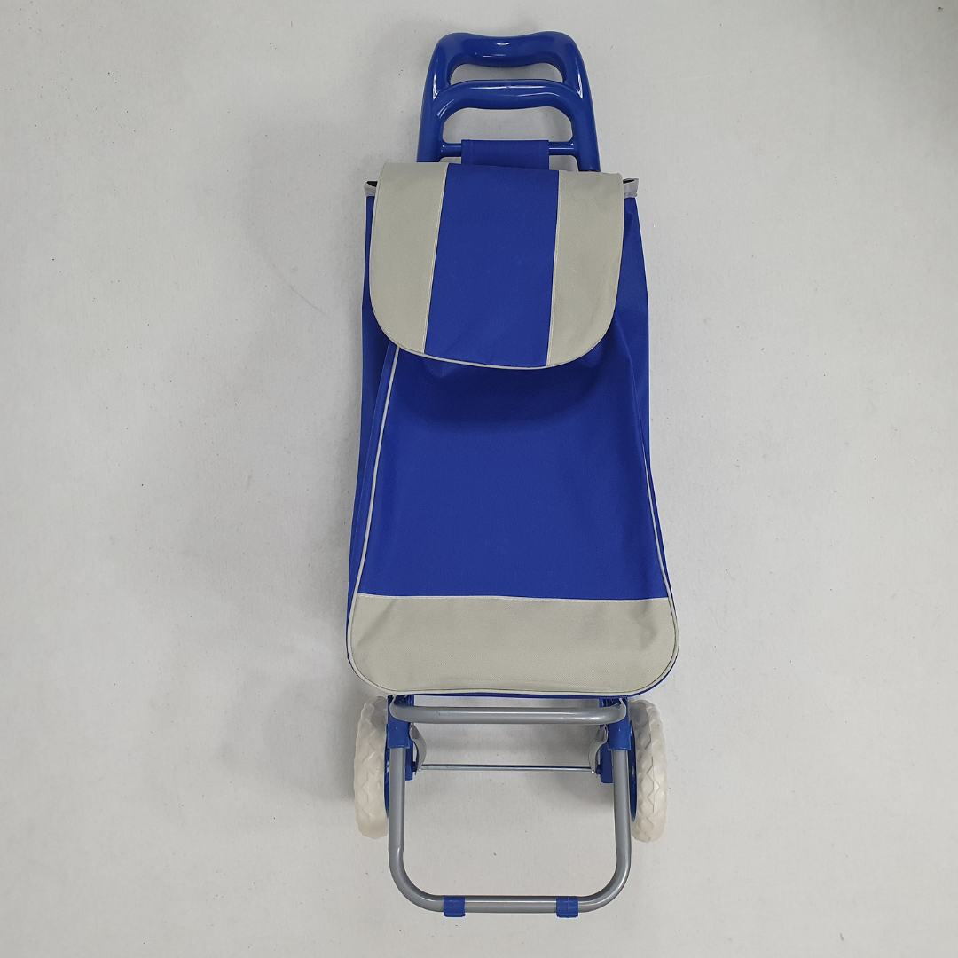 Сумка складная хозяйственная с колесами d 15 см (TK-2-Blue)