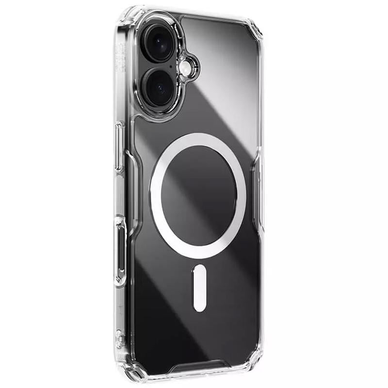 Противоударный TPU чехол Nillkin Nature Pro Magnetic для Apple iPhone 16 (6.1") Бесцветный (прозрачный)