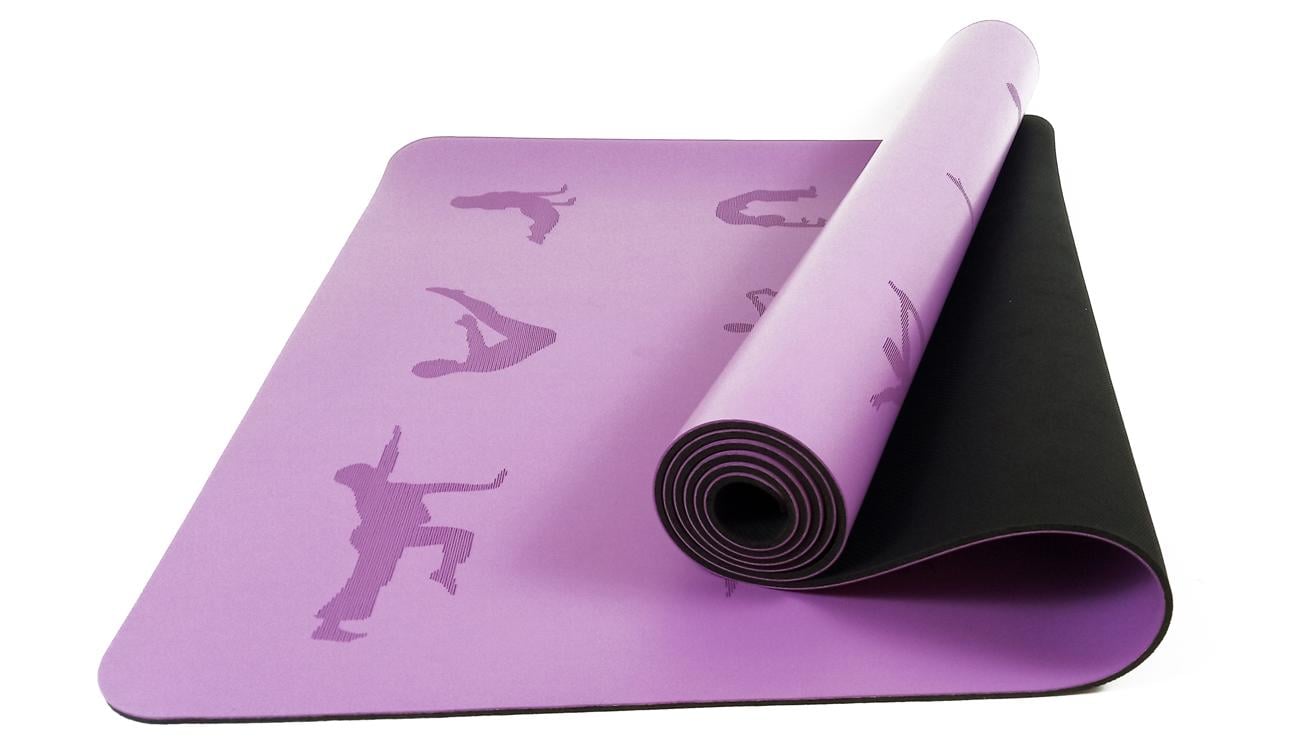 Коврик для йоги профессиональный EasyFit каучук 5 мм Фиолетовый (EF-1925-V)