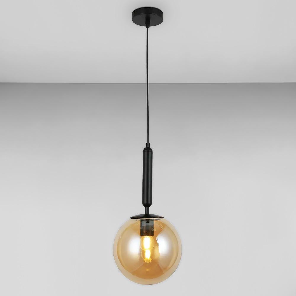 Люстра підвісна Light House Чорний/Бурштиновий (59835)