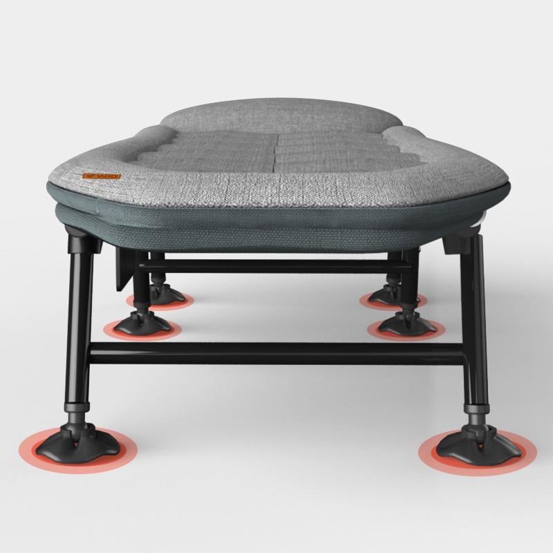 Кровать-шезлонг раскладная WCG FB-S15 матрас/подушка 5 положений 6 ножек 150 кг Серый - фото 4 Кровать-шезлонг раскладная WCG FB-S15 матрас/подушка 5 положений 6 ножек 150 кг Серый - фото 4