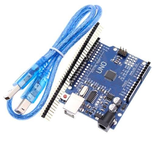 Плата микроконтроллера Arduino Uno R3 ATmega328P-AU USB AVR USB кабель (313247)