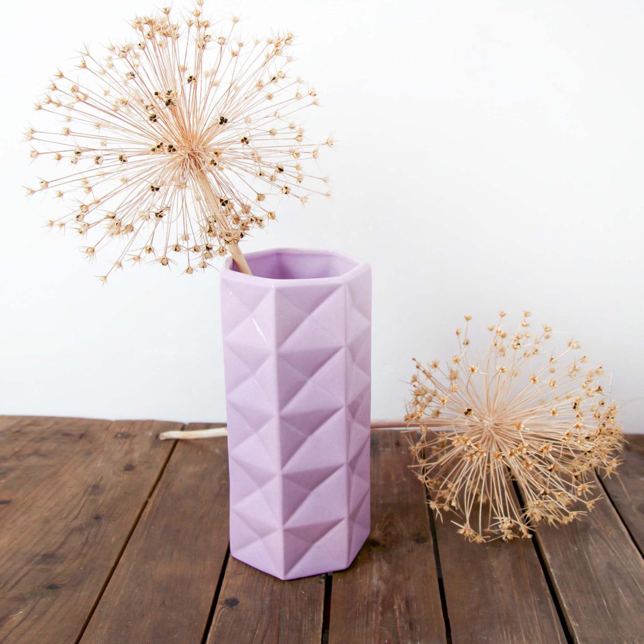 Ваза керамічна Nana ceramics Кожум’яка Лавандовий (2788467084)