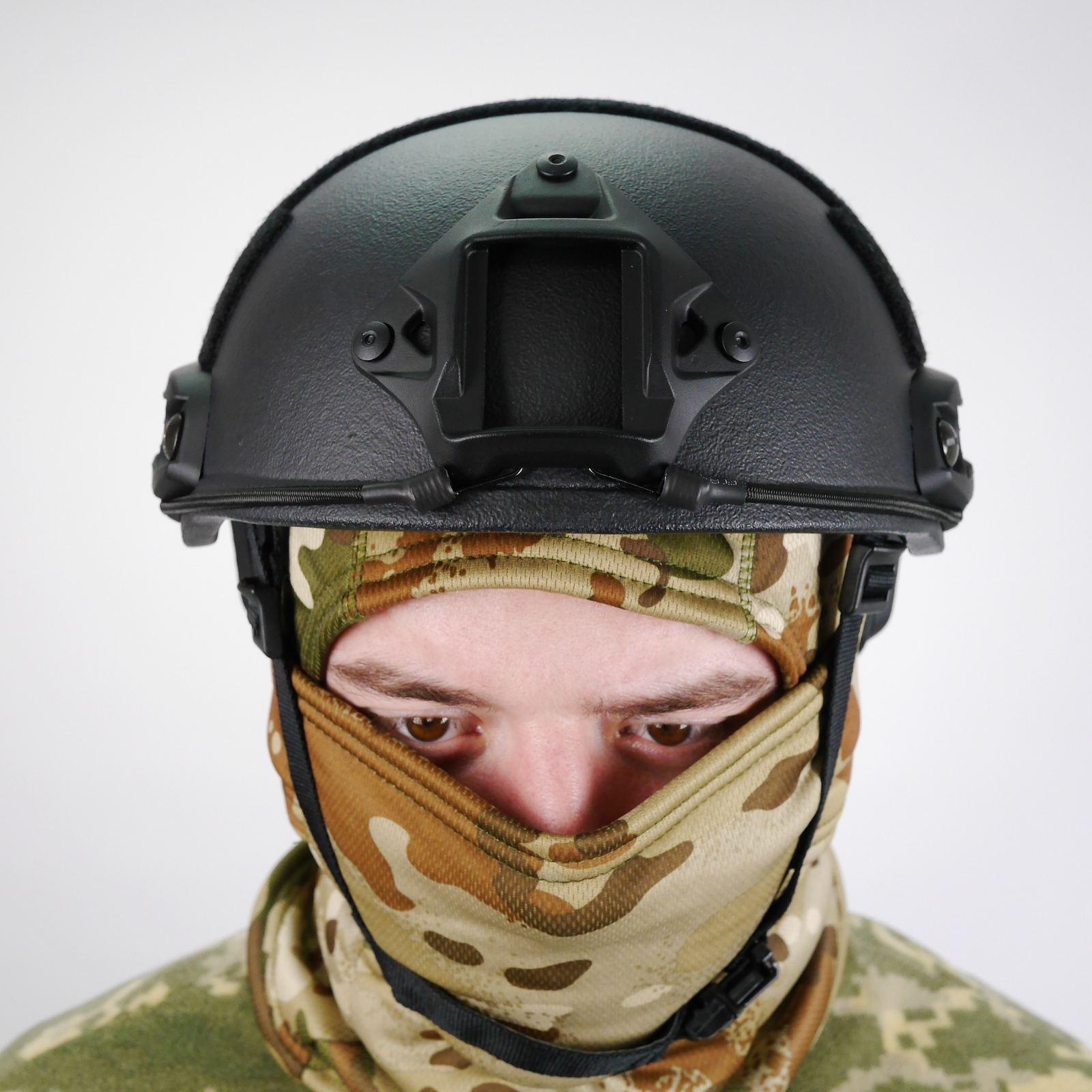 Шолом балістичний FAST Helmet 1 клас захисту ДСТУ рівня NIJ IIIA Black - фото 3