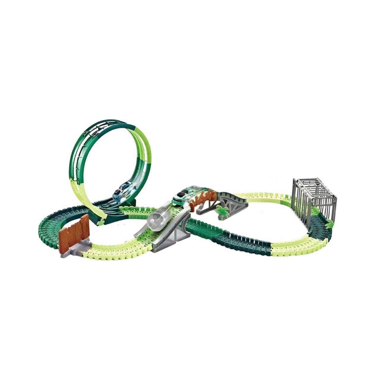 Автотрек Дино Площадка со светом и звуком 175 эл. 405 см (22639288)