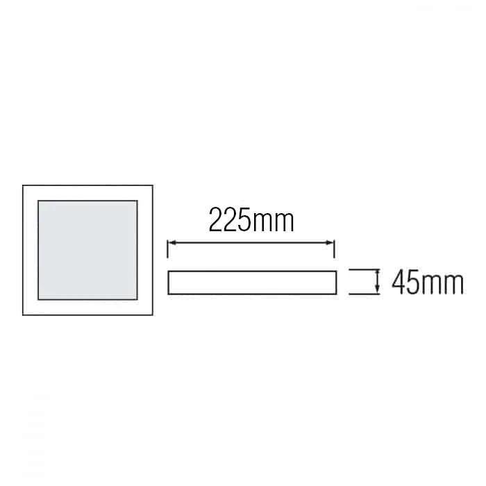 LED-світильник накладний квадратний CARLA-32/SQ 32W 4200K 3420 Lm 100-265V 225х45 мм Білий (27552063) - фото 3 LED-світильник накладний квадратний CARLA-32/SQ 32W 4200K 3420 Lm 100-265V 225х45 мм Білий (27552063) - фото 3
