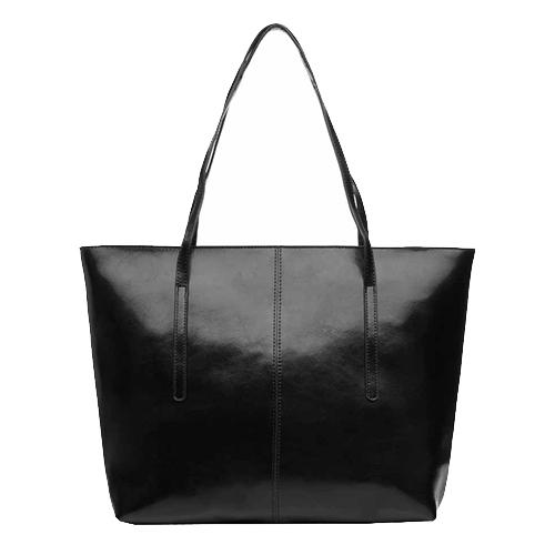 Сумка жіноча з натуральної шкіри Felicita Milano 35x14x30 см Чорний (55-259_black) - фото 3