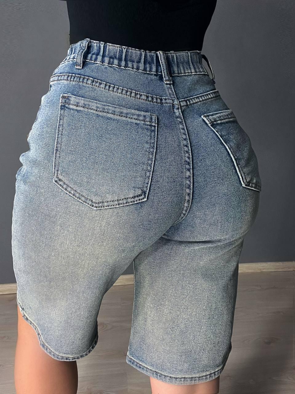 Шорты женские джинсовые Allure 560-88 бермуды р. 30 Голубой (26881512) - фото 2