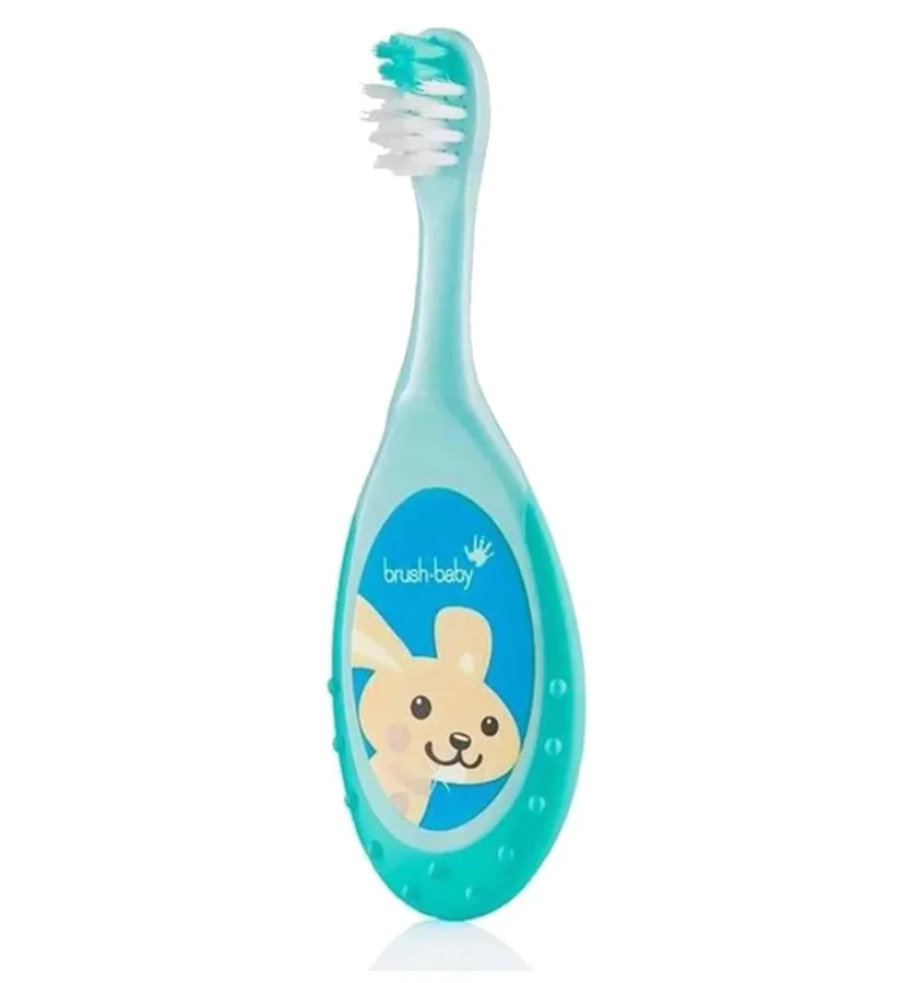 Зубна щітка дитяча Brush-Baby Floss Brush від 0 до 3 років М'ятний (12285554)