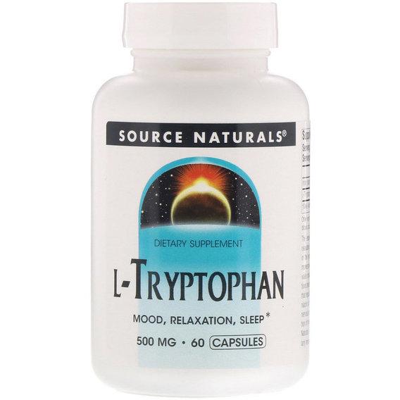 Тріптофан Source Naturals L-Tryptophan 500 мл 60 Caps (SNS-01984)