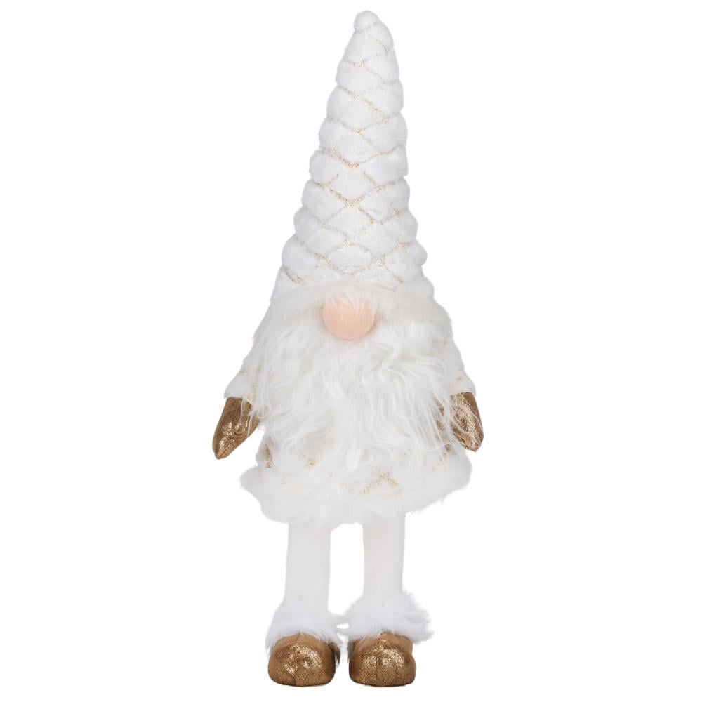 Новогодняя фигурка для праздничного интерьера Гном из текстиля 58 см Белый (147-81-9163-002) Новогодняя фигурка для праздничного интерьера Гном из текстиля 58 см Белый (147-81-9163-002)
