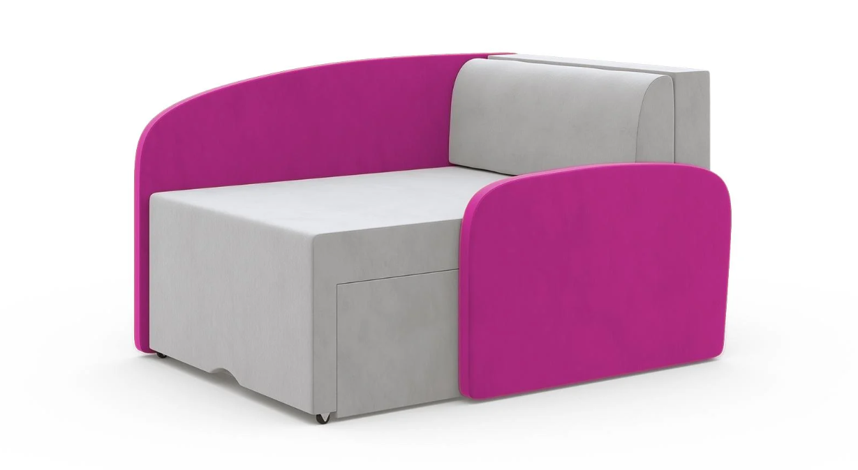 Диван розкладний в дитячу Viorina-Deko Smile 04 Рожевий/Білий (14400311)