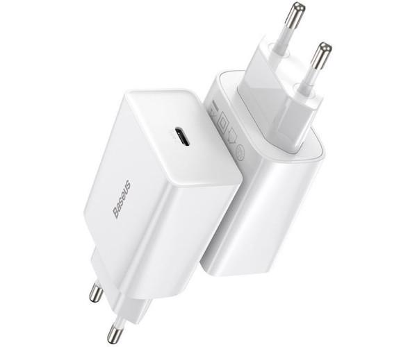 Пристрій зарядний мережевий Baseus Speed Mini 20W 1Type-C CCFS-SN02 White - фото 4 Пристрій зарядний мережевий Baseus Speed Mini 20W 1Type-C CCFS-SN02 White - фото 4