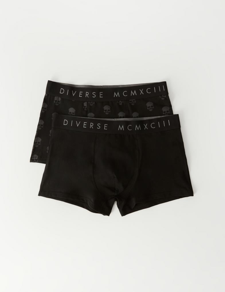 Набор трусов боксеров мужских Diverse PRM GLOS 2 шт. M Черный (5905384070661)