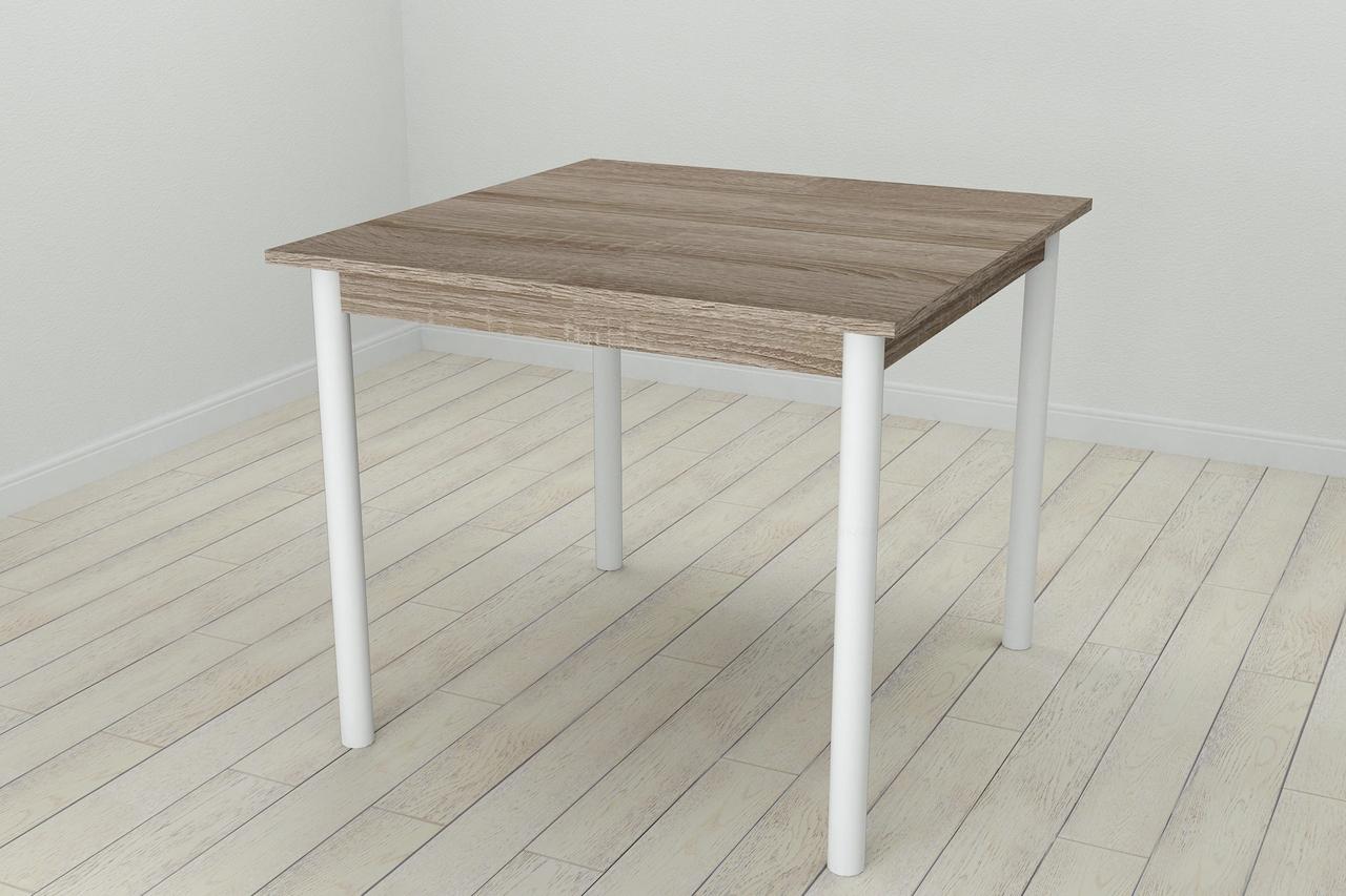 Стол кухонный Ferrum-decor Агата ДСП 16 мм 75x80x80 см Белый/Сонома Трюфель (AGA0040)