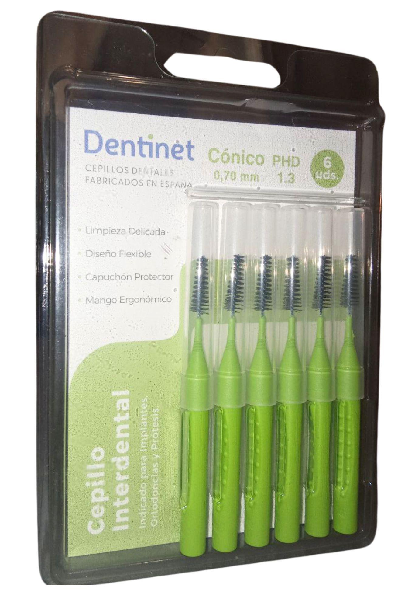Набор межзубных ершей Dentinet Nano 0,70 мм/d 1,3 мм 6 шт
