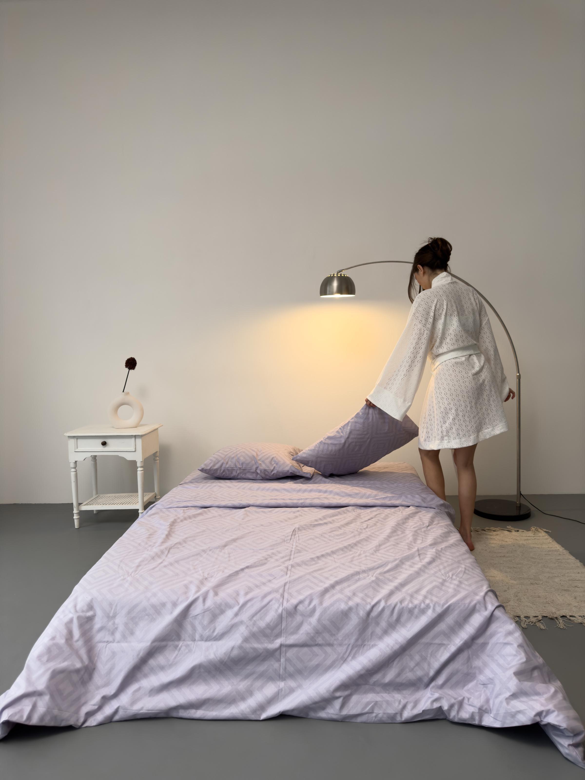 Комплект постельного белья евро Amore Glux-155 бязь Лавандовый (KPB-Ae-Glux-155(50x70)_) - фото 2 Комплект постельного белья евро Amore Glux-155 бязь Лавандовый (KPB-Ae-Glux-155(50x70)_) - фото 2