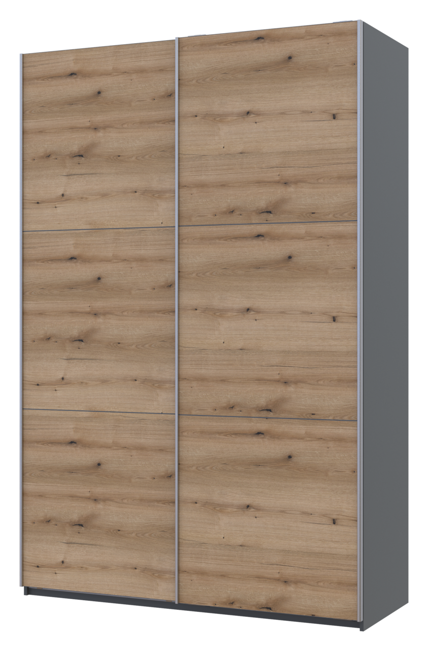 Шкаф купе Doros G-Caiser 2 ДСП 160х60х240 см Графитовый/Дуб Эвок (42005074)