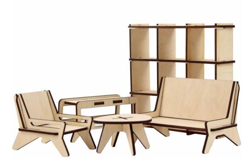 Набор кукольной мебели для декупажа ROSA TALENT Гостиная 1 пр. 6