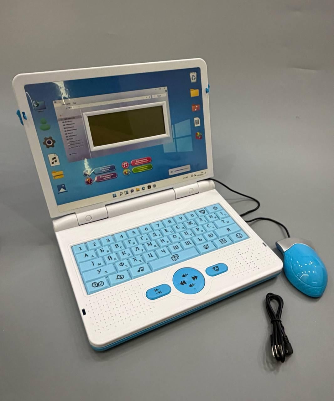 Ноутбук знаний WToys укр./англ. языке алфавит/цифры/скороговорки/сказки/песни/загадки/викторина (73693)