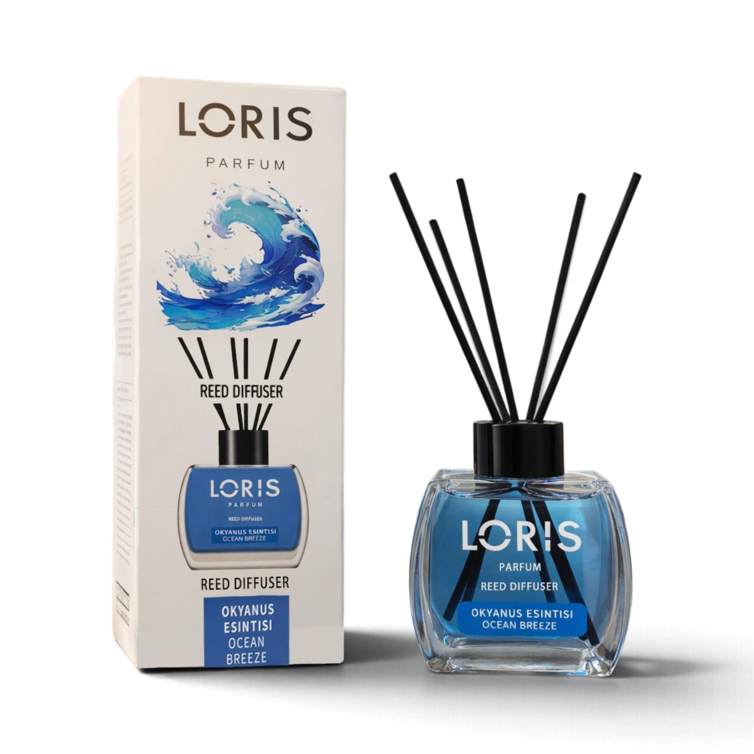 Аромадифузор для дома LORIS Parfum Океан 120 мл с палочками Голубой (160_12_120_4B)