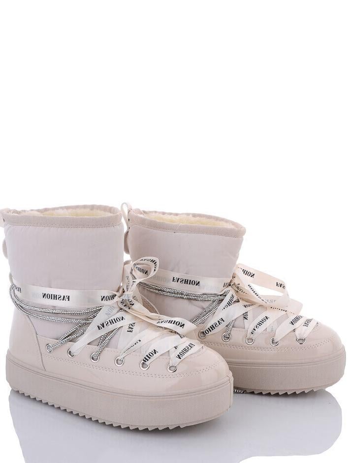 Луноходы на овчине Violeta Moonboots N20-1009-2 р. 40 Молочный