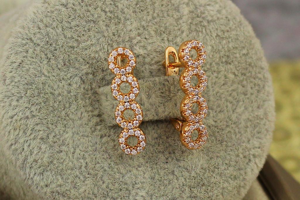 Серьги Xuping Jewelry Воздушные шарики 2 см Золотистый (1934090772)