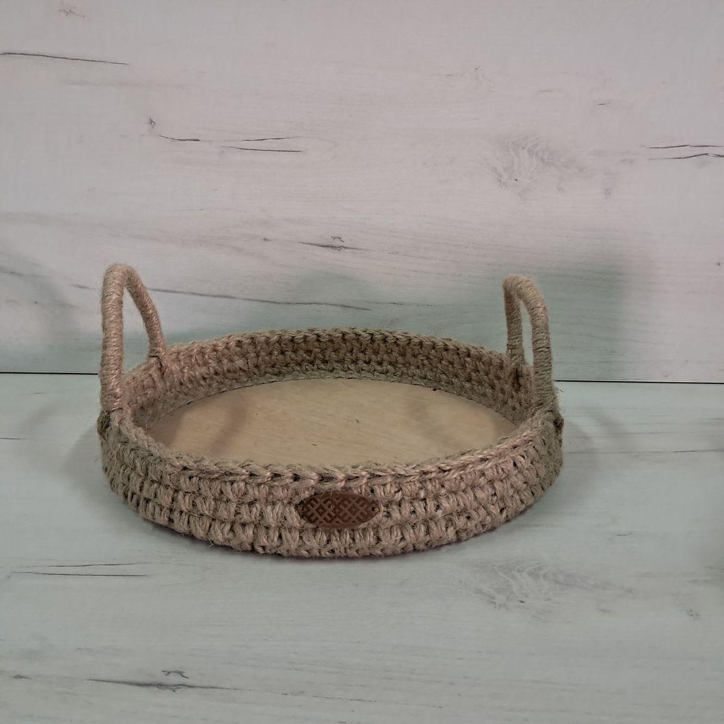 Поднос из джута с ручками (23953462)