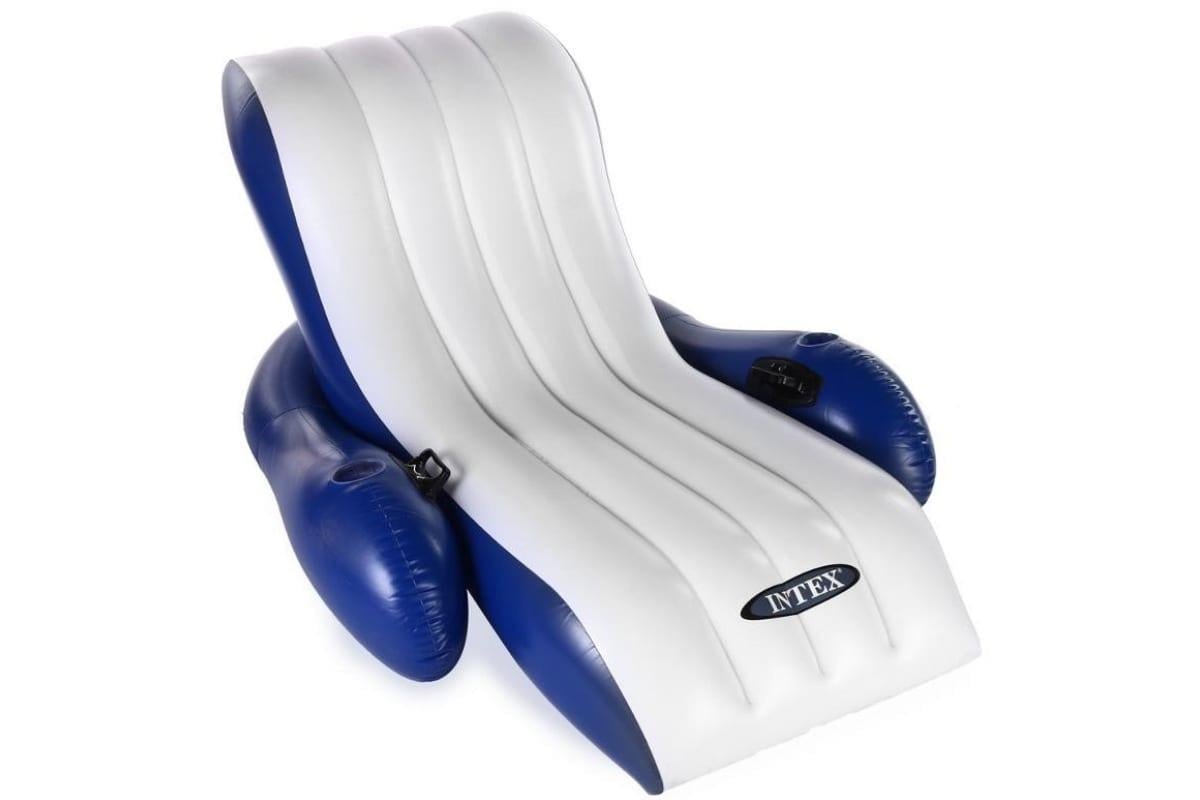 Надувне крісло у вигляді шезлонга Inteх 58868 з підлокітниками 180x135 см (15360227)
