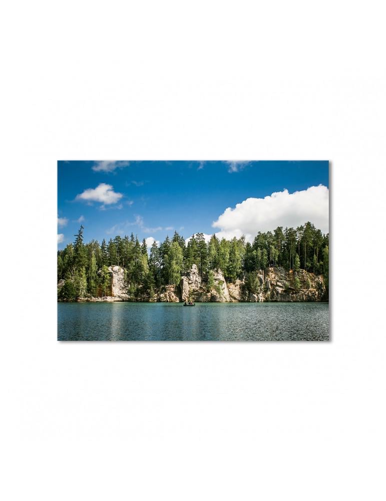 Картина модульная Скалы елки озеро 1 модуль 70x105 см (120443Pejzazh)