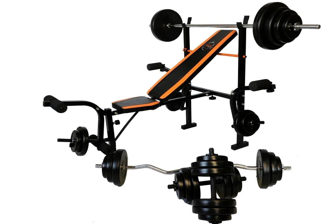 Скамья для жима WCG 0055 штанга 98 кг/гантели (055.000.003-1)