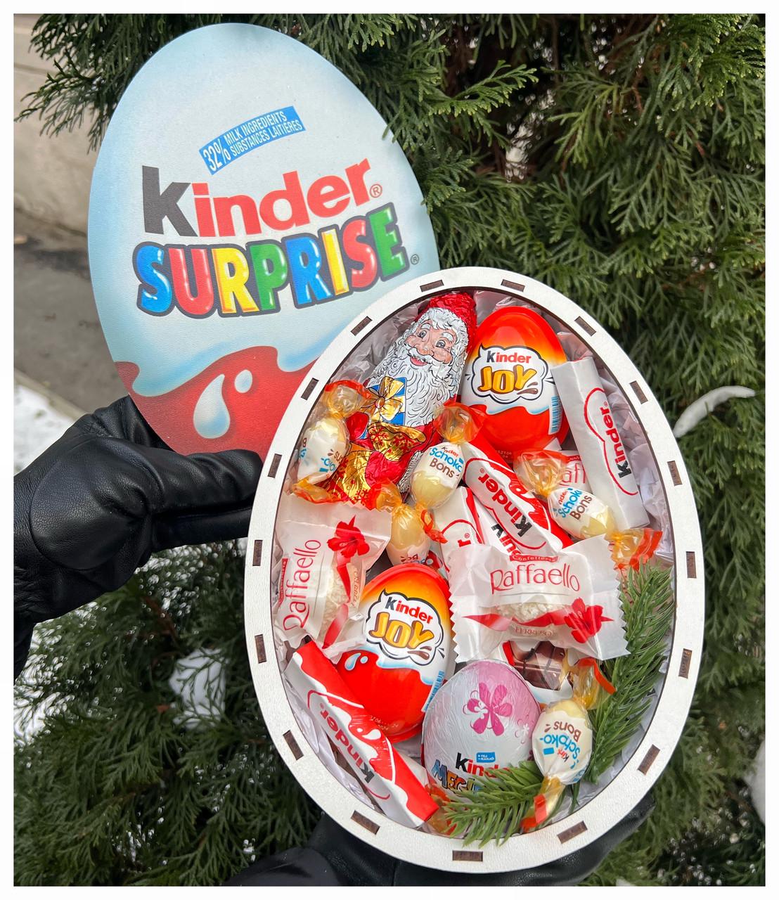 Подарунковий бокс дитині на день Святого Миколая з солодощами kinder (2026842264) - фото 3