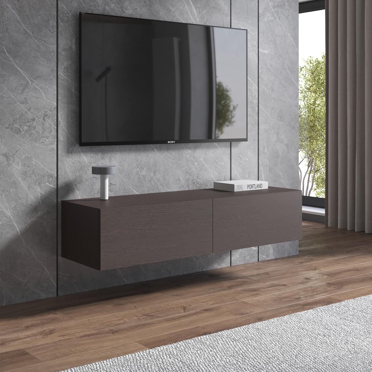 Тумба навісна під телевізор VAYS 139х41,8х30 см Венге темний (30651581) Тумба навісна під телевізор VAYS 139х41,8х30 см Венге темний (30651581)