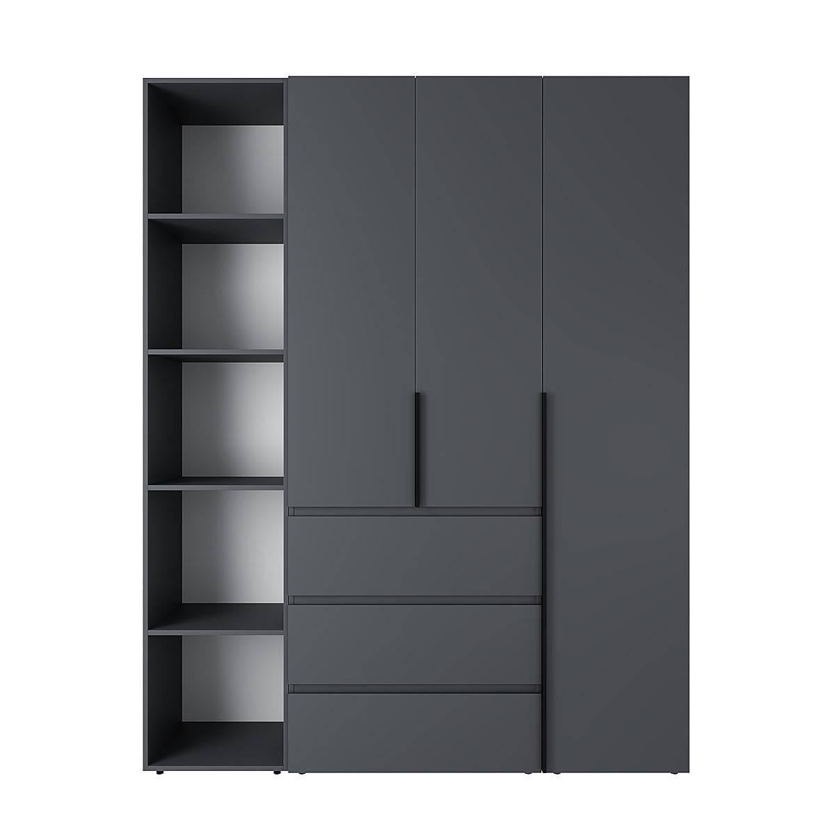 Шкаф распашной комбинированный №8 Light 1600x500x2200 мм Графит (LTK087000000)