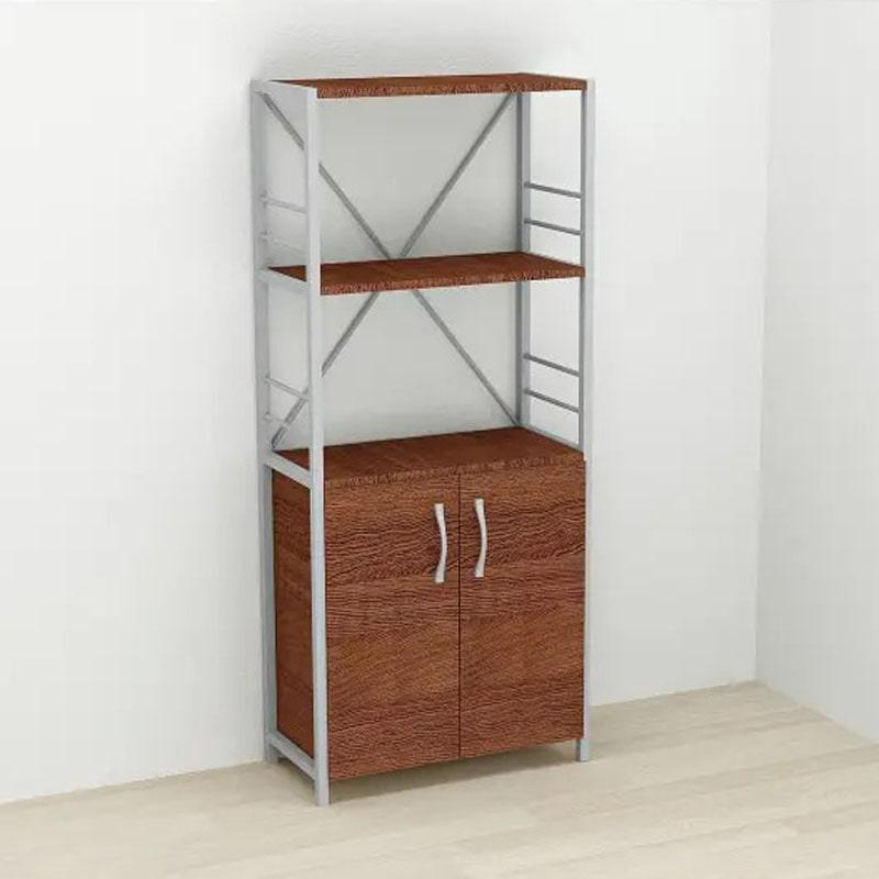 Этажерка Ferrum-decor Коннект 3/60 с тумбой ДСП 144x60x28 см Серый/Венге (FRD-105533) - фото 3