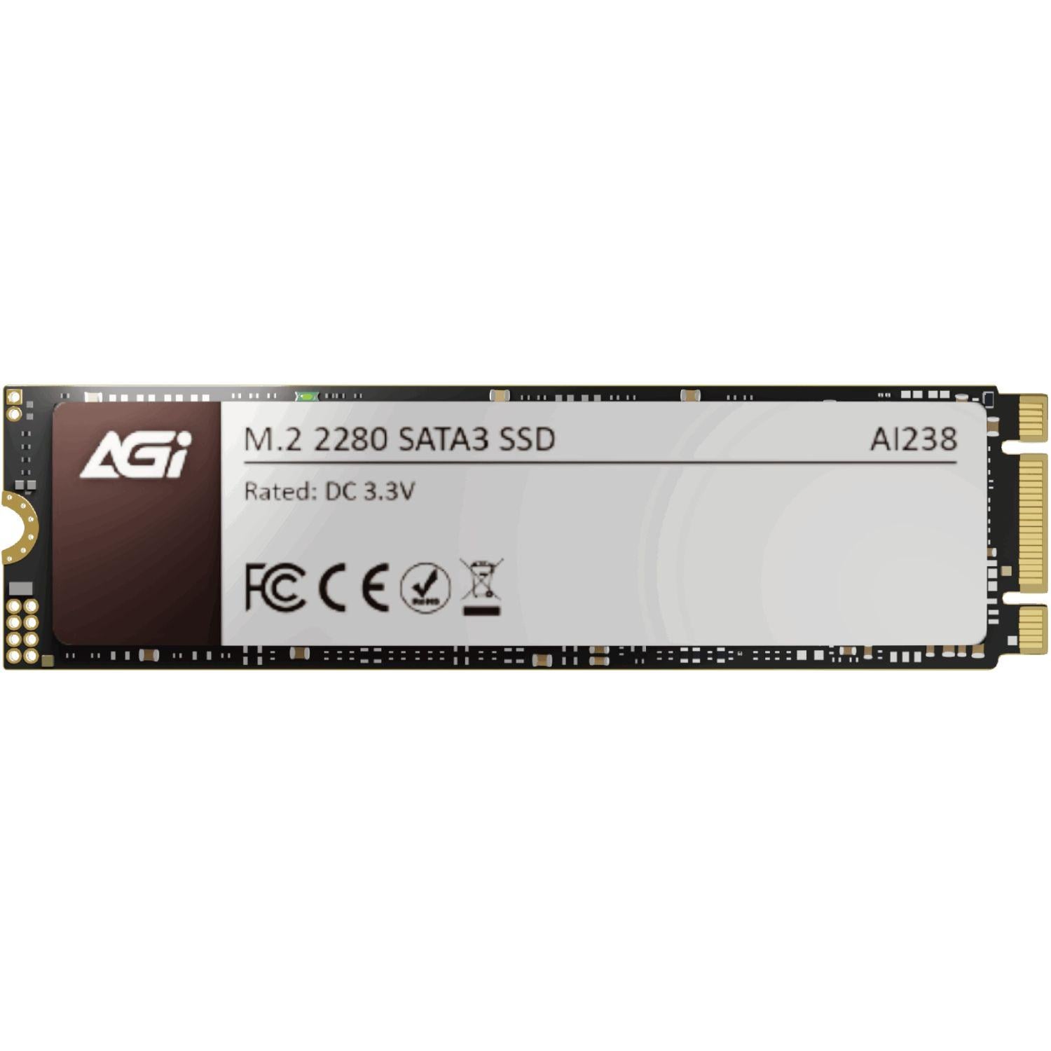 Накопитель SSD AGI AI238 512 Гб M.2 2280 SATA 3 3D NAND QLC (AGI512G80AI238)