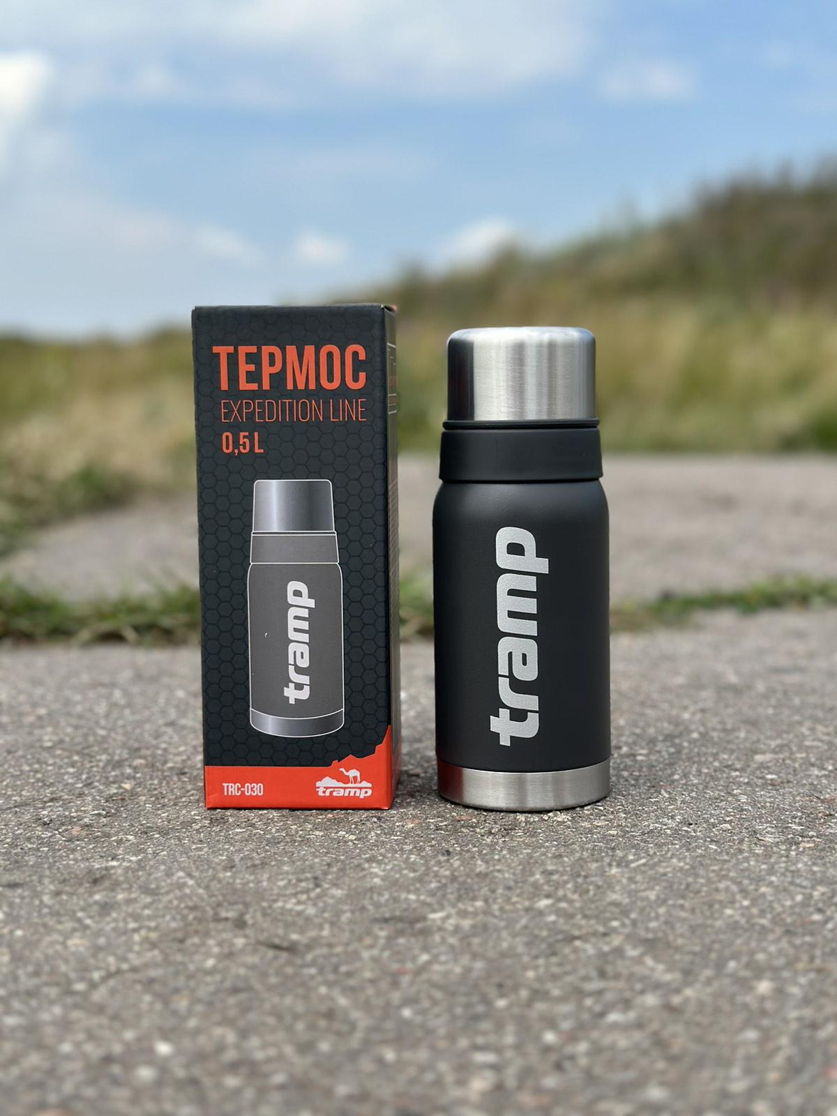 Термос для напитков Tramp expeditio с нержавейки держит 24 ч. 0,5 л (TRC-030-grey) - фото 8 Термос для напитков Tramp expeditio с нержавейки держит 24 ч. 0,5 л (TRC-030-grey) - фото 8