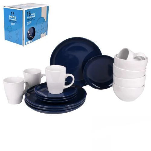 Набір столового посуду 16 шт. тарілка 26 і 20 см/супниця 14/чашка 420 мл (74395) - фото 1 Набір столового посуду 16 шт. тарілка 26 і 20 см/супниця 14/чашка 420 мл (74395) - фото 1