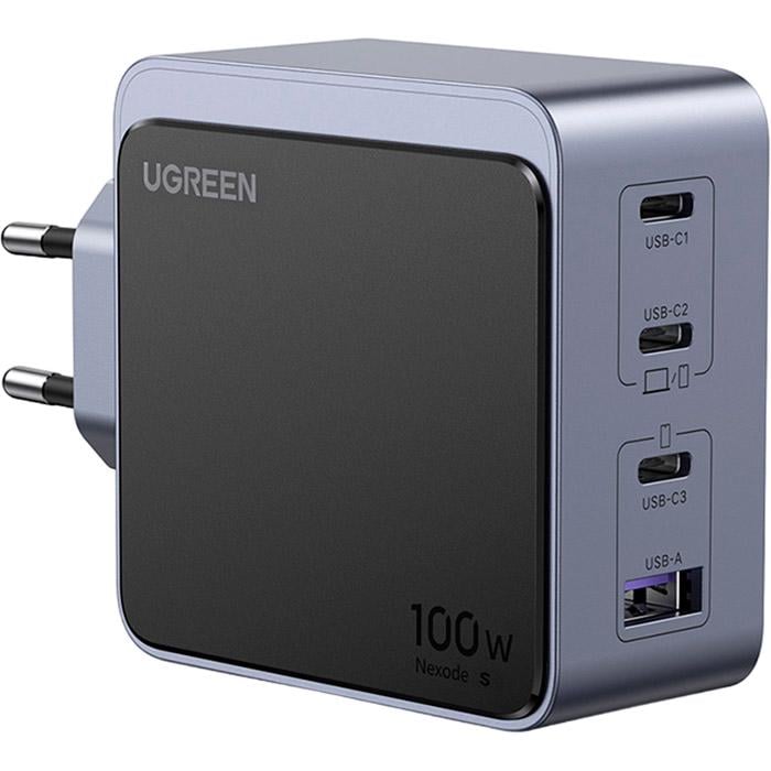 Зарядное устройство UGREEN X553 Fast Charger 4xUSB 100W Gan Nexode Grey (35043)
