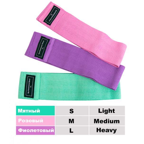 Тканинні фітнес резинки Hip resistance band з чохлом 3 шт. (1009007-Other) - фото 4 Тканинні фітнес резинки Hip resistance band з чохлом 3 шт. (1009007-Other) - фото 4