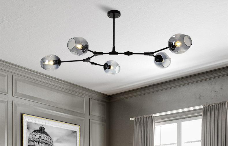 Рожковая серия люстр SMOKE BUBBLES GRAPHITE (053900/5L)