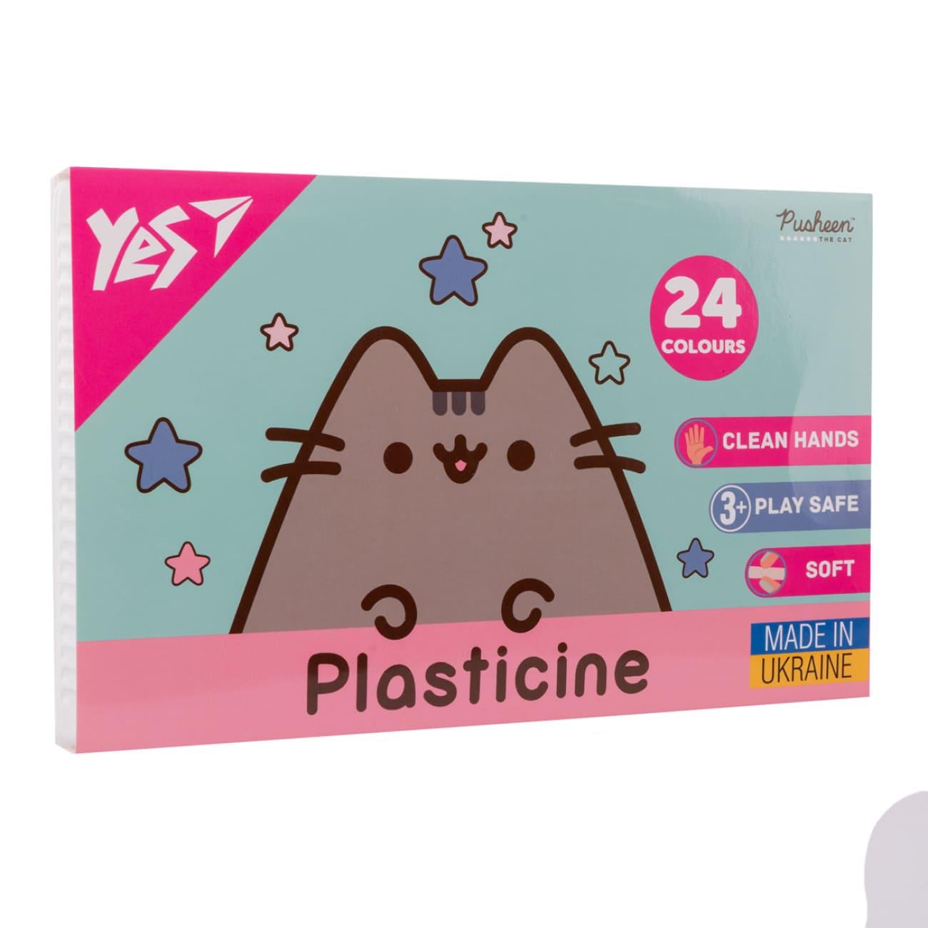 Пластилин YES Pusheen 24 цветов 480 г (540685)