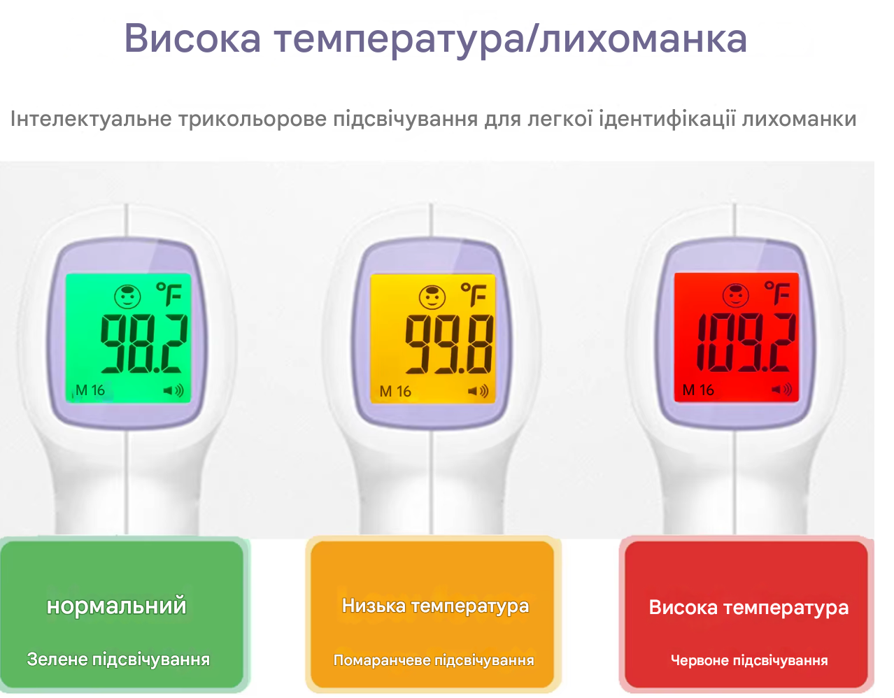 Термометр безконтактний інфрачервоний Білий - фото 4