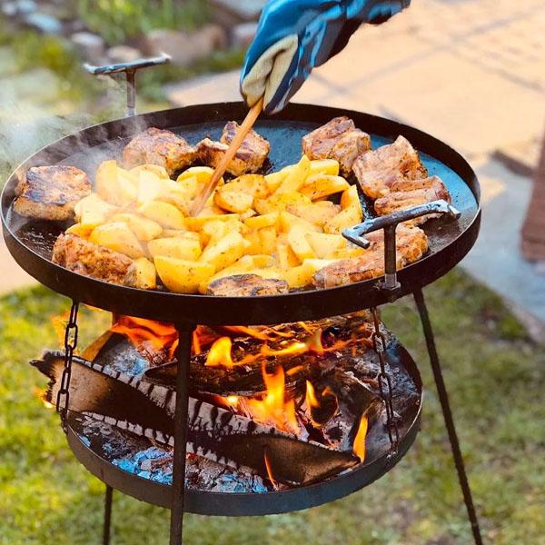 Сковорода туристична Kospa з підставкою для дров та чохлом 30 см (201) - фото 4 Сковорода туристична Kospa з підставкою для дров та чохлом 30 см (201) - фото 4