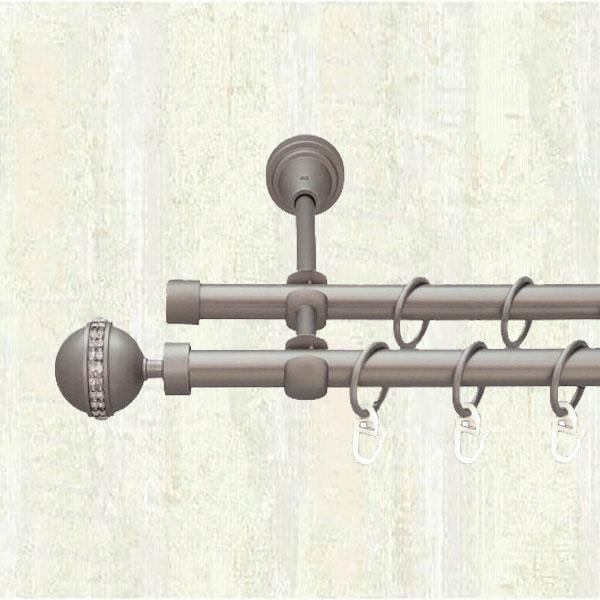 Карниз трубчастий дворядний Orvit Авея 16/16 мм 300 см Сатин (000-5718) - фото 2