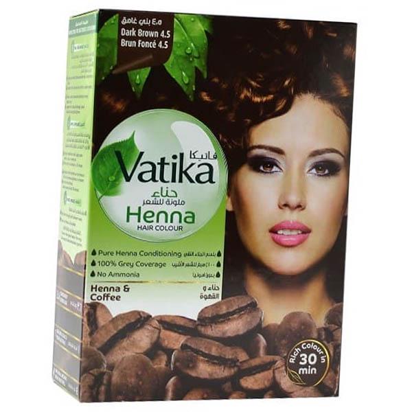 Фарба для волосся Dabur Vatika Henna Hair Colours,на основі хни 60 г 4,5 Каштановий (43634074)