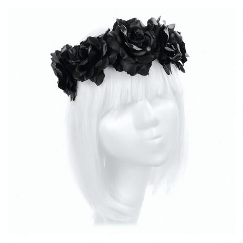 Венок Hanna из роз SETA Decor 19-49BLK Черный