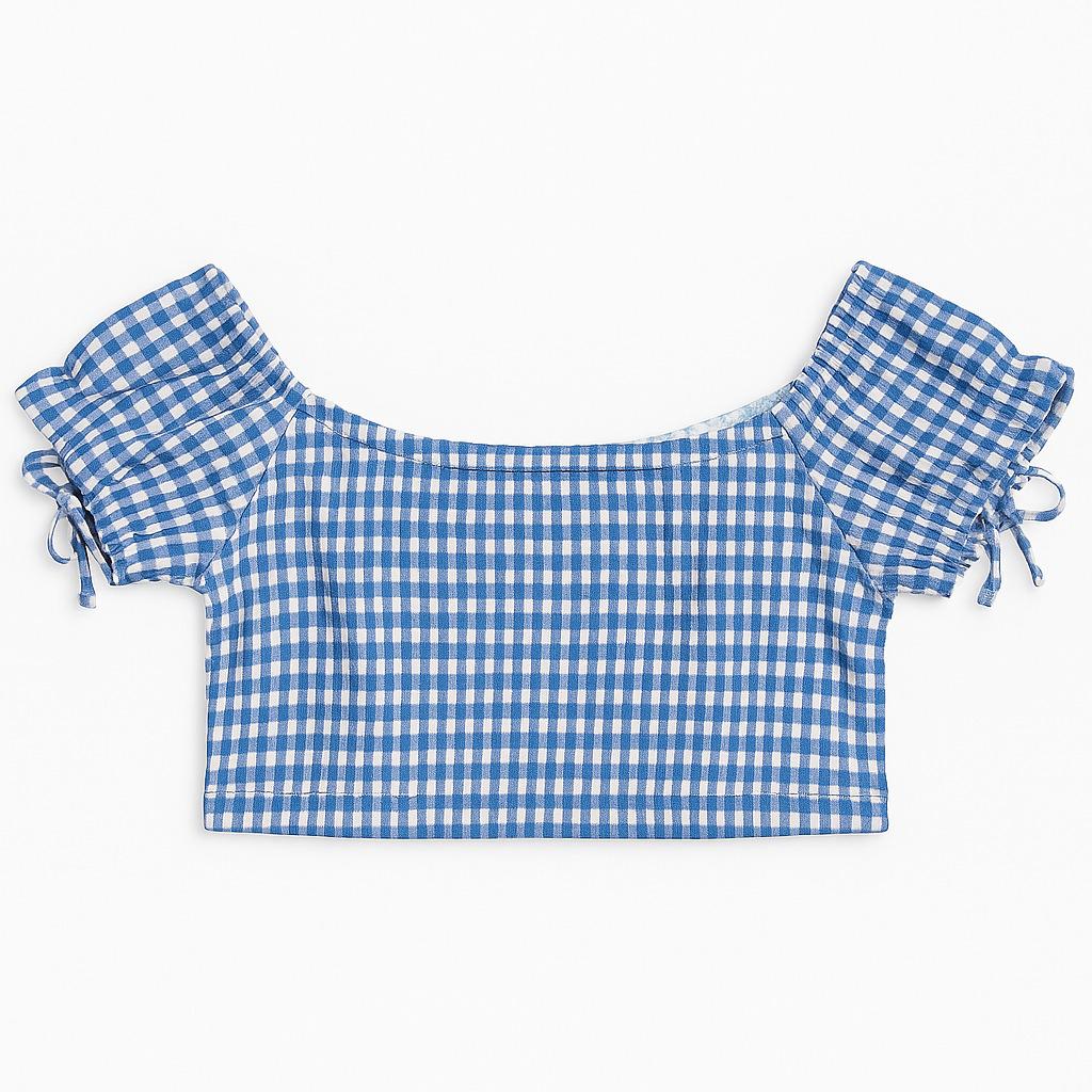 Купальний топ PRIMARK у клітинку 122 см Синій (7743705)