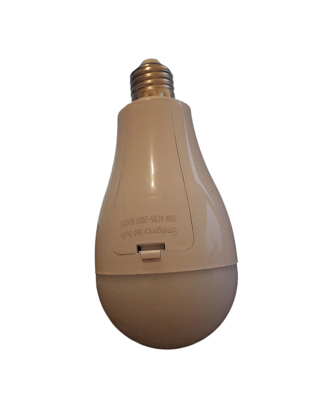 Лампа з двома акумуляторами 20 W цоколь E27 перехідник на цоколь Е14 (18650) - фото 2